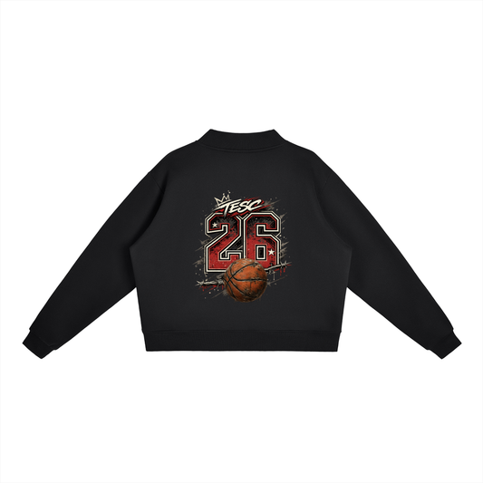 Essential Fleece Mock-Neck Crew Sweatshirt