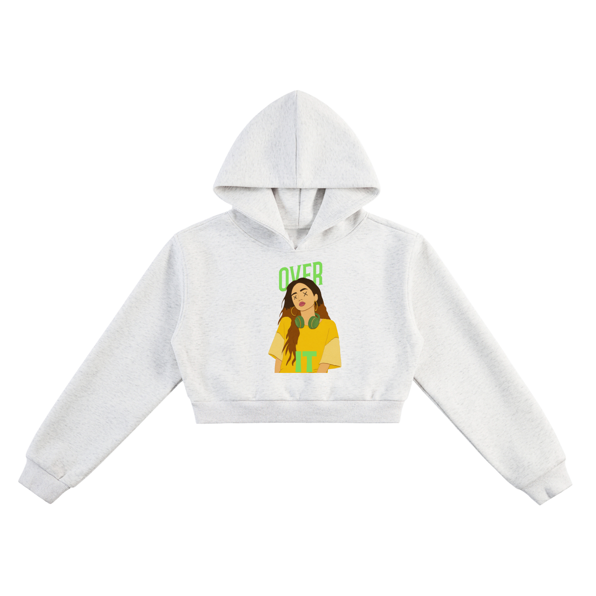 Over It- Cropped Hoodie