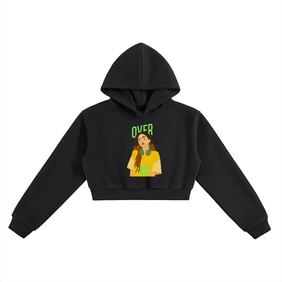 Over It- Cropped Hoodie