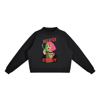 Essential Fleece Mock-Neck Crew Sweatshirt
