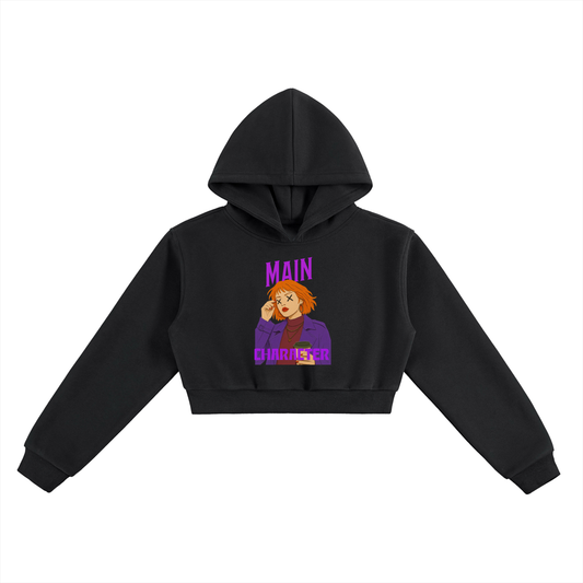 Main Character- Cropped Hoodie