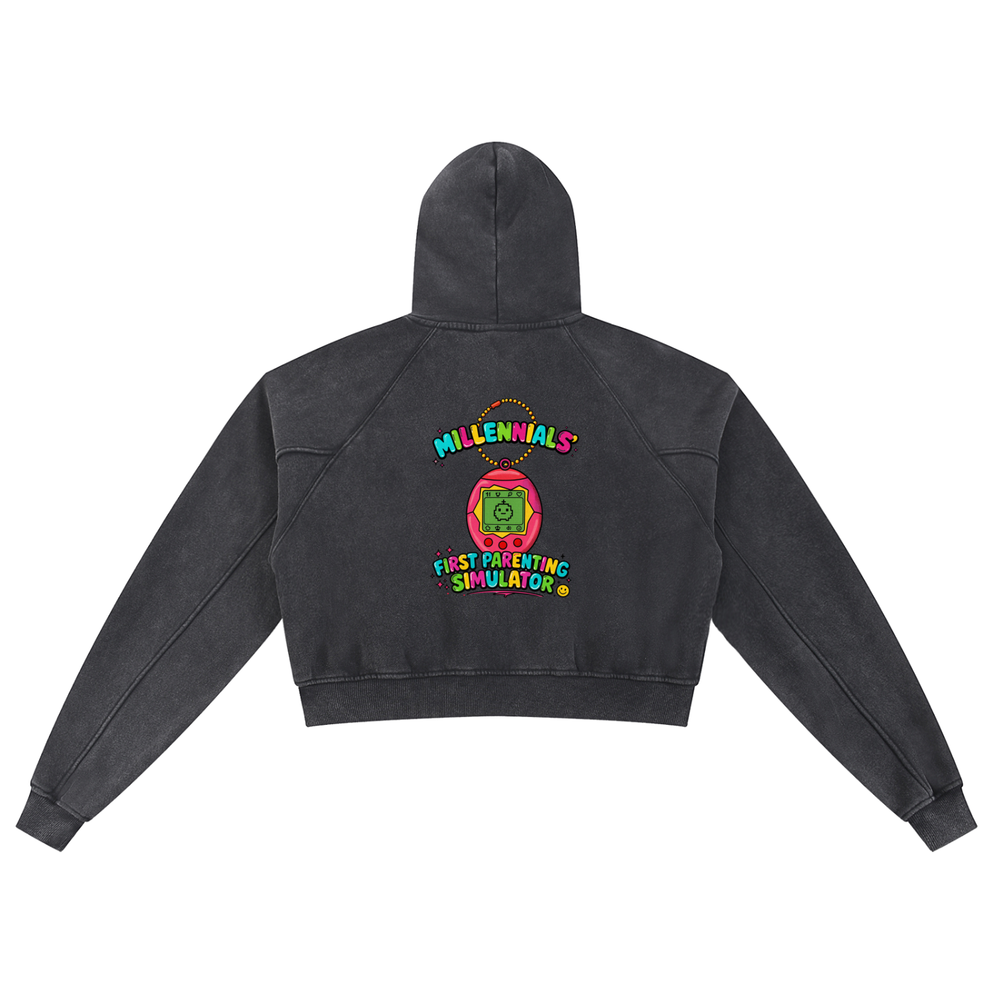 Snow Washed Cropped Hoodie