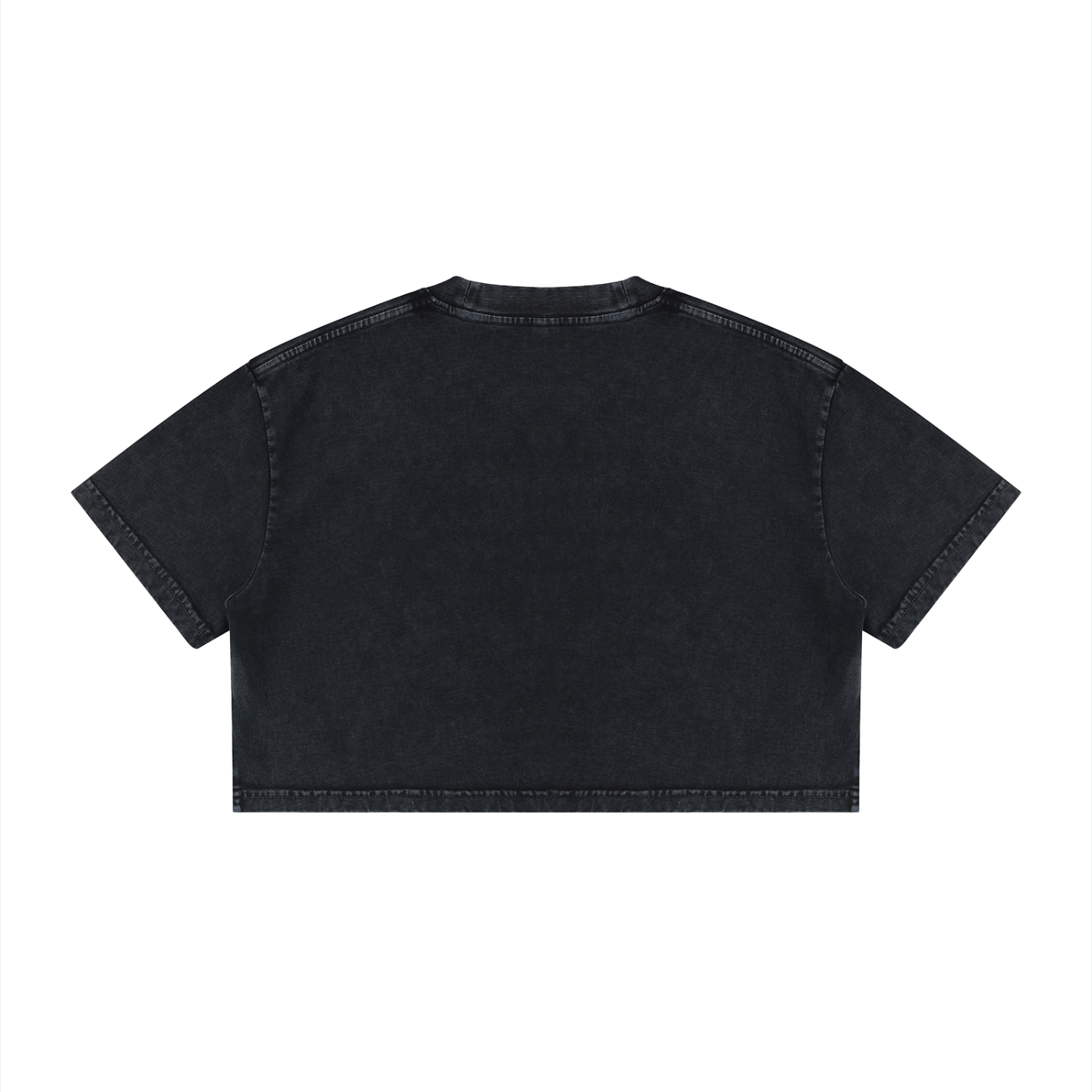 BAD BITCH ENERGY-Women's-Mineral Wash Cotton Crop T-Shirt